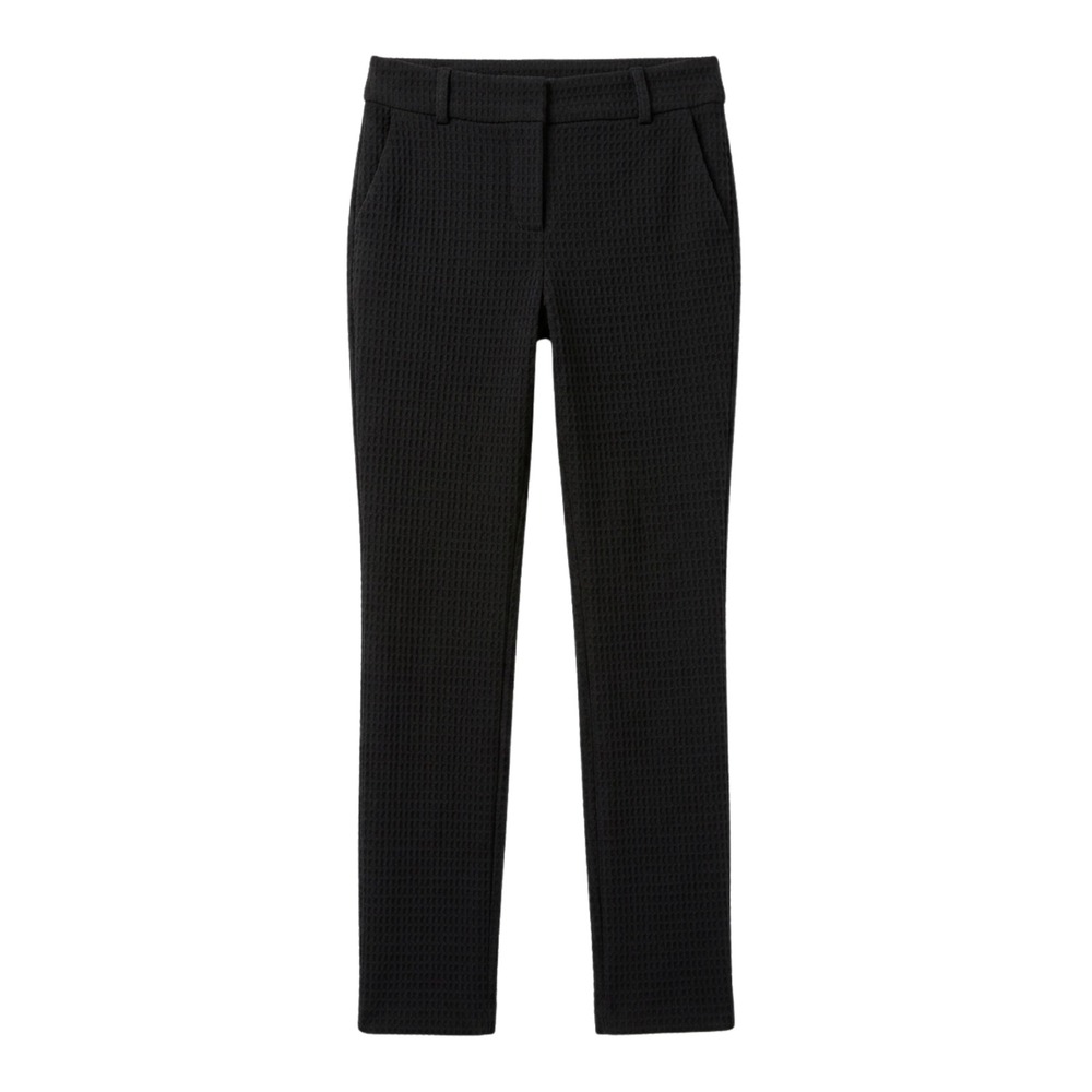 I Love Tyler Madison Pants Women XS Black Waffle Knit Textured Slim Trousers